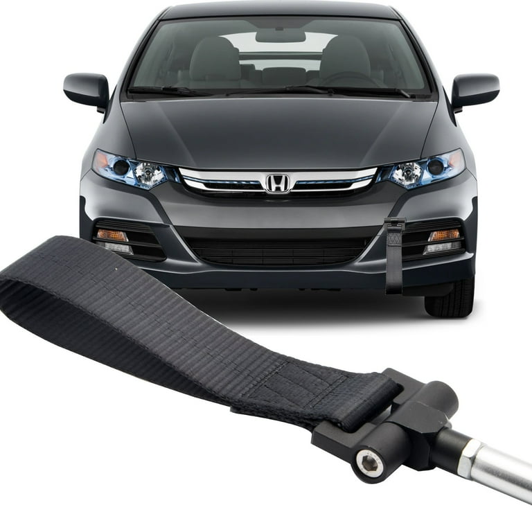 Xotic Tech Black JDM Sporty Tow Hook Adapter with Towing Strap for Honda Insight 2011-2014 Xotic Tech Black JDM Sporty Tow Hook Adapter with Towing Strap for Honda Insight 2011-2014